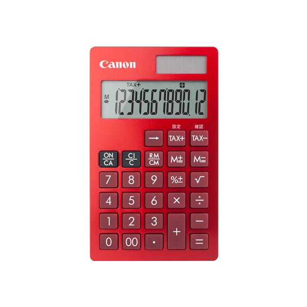 【商品説明】スリム・フラットデザイン。持ち運びに便利なカバー・ストラップホール付き。【仕様】●色：赤●桁数：１２桁●サイズ：幅７２×奥行１２０×厚さ９．５ｍｍ●重量：５４ｇ（電池込み）●電源：太陽電池＋内蔵電池（ＬＲ−５４）●主な機能：３桁...