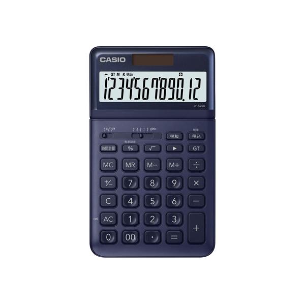 他サイト： カシオ ジャストタイプ電卓12桁 ネイビー JF-S200-NY-Nの商品画像