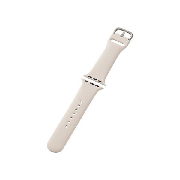 【商品説明】シンプルで使いやすいＡｐｐｌｅＷａｔｃｈ用シリコンバンド。　柔らかく装着感の良いシリコン製。　汗や水に強く、耐衝撃性に優れたシリコン素材を採用しています。　バックル側のベルトループに剣先側を通すことで、剣先がバンドと腕の間に収ま...