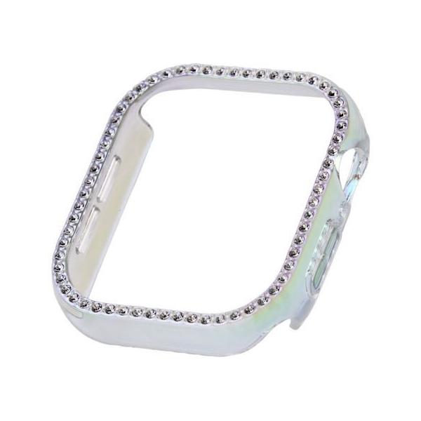 【商品説明】もっと、自分だけの「好き」を選びたい。そんな想いに応えるアクセサリーで、お気に入りの毎日を。スマートデバイスと私をつなぐ、＆ｍｅです。　Ａｐｐｌｅ　Ｗａｔｃｈのスタイルを損ねず、傷や衝撃から本体側面を守る、ラインストーンとオーロ...