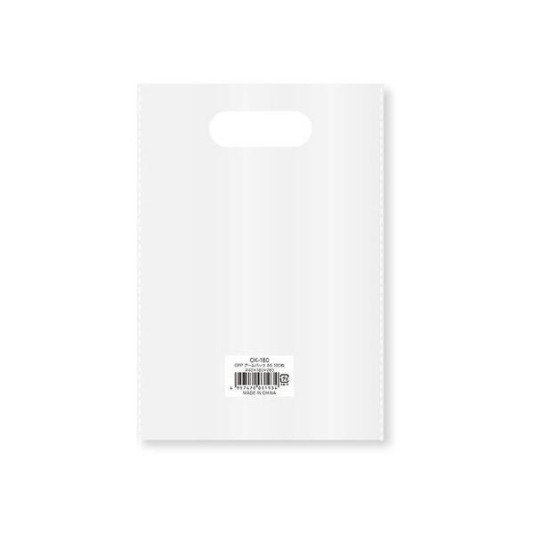 【商品説明】０．０４ｍｍ厚のしっかりした手提げタイプのＯＰＰ袋です。　特殊加工で裂けにくい仕様です。【仕様】●サイズ：Ａ５サイズ　●材質：ＯＰＰ　●厚み：０．０４ｍｍ　●寸法：幅１８０×高さ２６０ｍｍ　●タイプ：小判抜き取っ手　●加工：両サ...