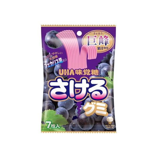 【商品説明】好みの大きさにさいて食べることができる、新感覚のシートグミ。巨峰果汁を使用した巨峰味です。【仕様】●注文単位：１個（７枚）