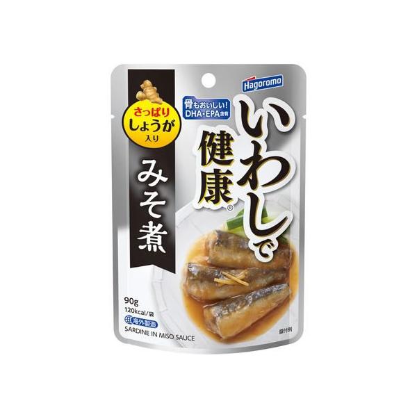 【仕様】●内容量：90g　●原材料／成分／素材／材質　いわし（日本、メキシコ、アメリカ、中国）、砂糖、みそ（大豆（遺伝子組換えでない））、しょうが、増粘剤（グァルガム）、調味料（アミノ酸等）　●栄養成分　1袋当り・液汁含む：156kcal、...