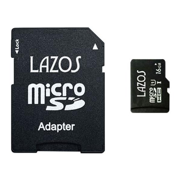 Lazos microSDHCメモリーカード 16GB L-B16MSD10-U1