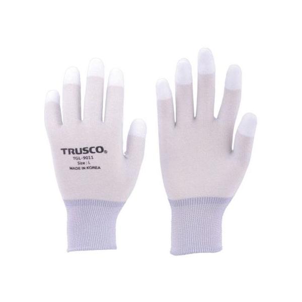 【お取り寄せ】TRUSCO カーボン・ナイロンインナー手袋PU指先コート L TGL-9011-L