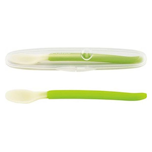 【商品説明】【５か月頃〜】グッドデザイン賞を受賞！食べさせやすいやわらかスプーン【仕様】●内容量：１個　●成分　【原材料】　ポリプロピレン、熱可塑性エラストマー　●商品の説明　食べさせやすいやわらかスプーン　電子レンジＯＫ・食洗機ＯＫ　ケース付