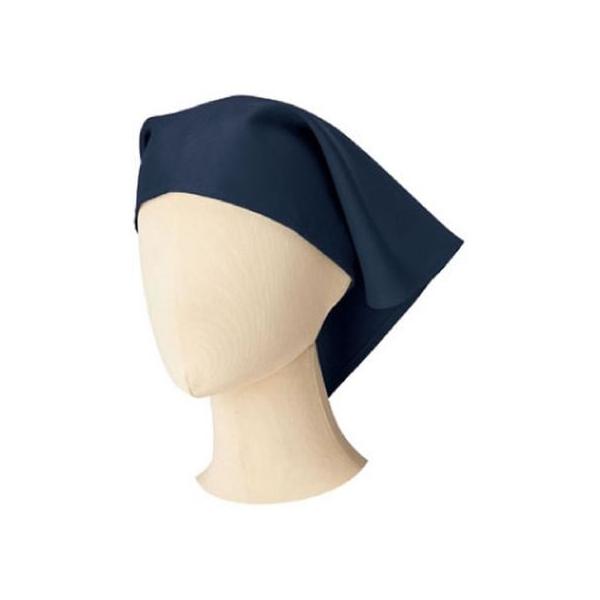 【商品説明】ワンタッチゴム付きで簡単に着脱できるお手軽三角巾。退色防止加工付き。【仕様】●素材：ツイル（ポリエステル１００％）●静電気防止●退色防止●ワンタッチゴム付き