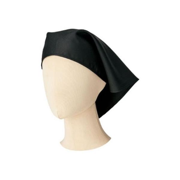 【商品説明】ワンタッチゴム付きで簡単に着脱できるお手軽三角巾。退色防止加工付き。【仕様】●素材：ツイル（ポリエステル１００％）●静電気防止●退色防止●ワンタッチゴム付き