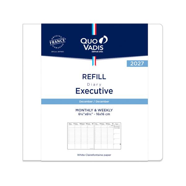 クオバディス 2027年版手帳 エグゼクティブ レフィル ジャパンエディション Executive バーチカル  QUOVADIS qv014rech-pe