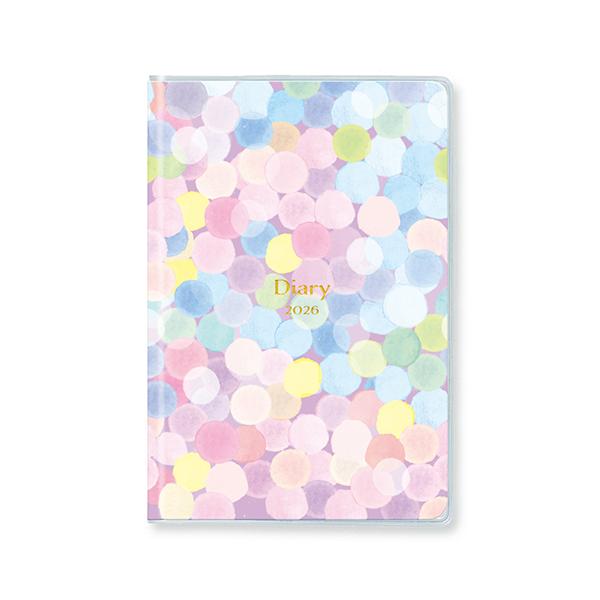 リュリュ 2026年2月始まり手帳 A6 スケジュール帳 マンスリー 日曜