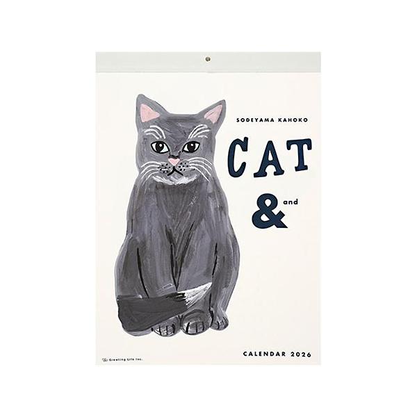 ☆グリーティングライフ 2026年版壁掛けカレンダー キャットアンド/そ