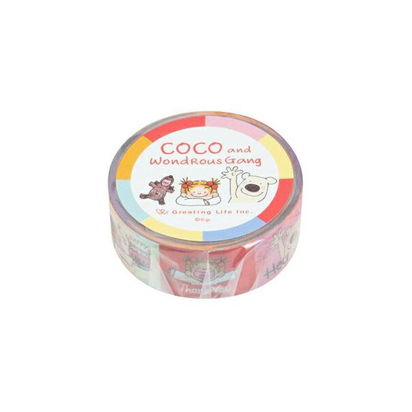 グリーティングライフ COCO ココちゃん マスキングテープ カラフル