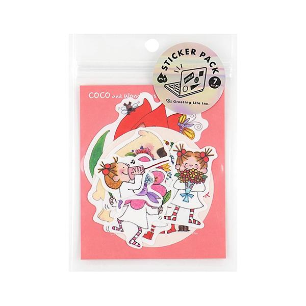 キャラクター coco グリーティングライフ COCOココちゃん ステッカーパック シール RYCK