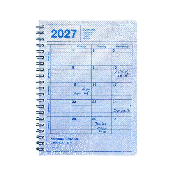 マークス 2027年版ノートブックカレンダー S 縦型 B6変型 月間ブロック スケジュール帳 シティライト MARK'S 27WDR-NB11-HO