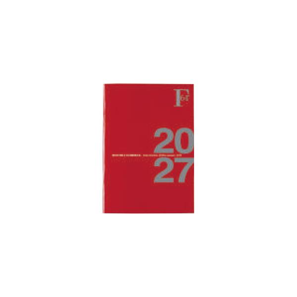☆日本ノート 2027年版手帳 F.O.B COOP A6 ミニダイアリーノート マンスリー  ディープレッド PBF55DR27