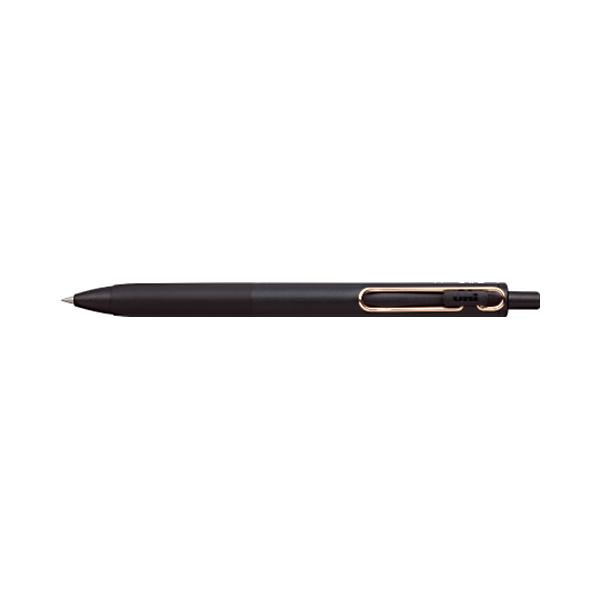 三菱鉛筆 ゲルインクボールペン ユニボールワン 0.5mm 黒(黒軸/ローズゴールドver.)  UMNSG05BK.24