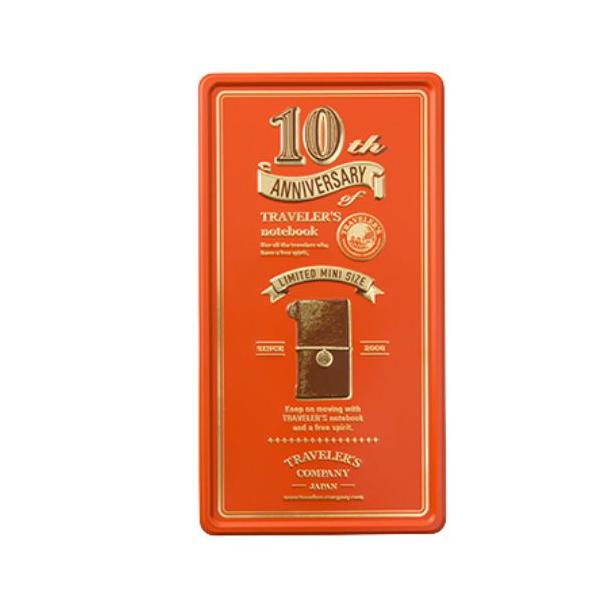 デザインフィル 限定 トラベラーズノートミニ 10周年 缶セット 茶 15196006