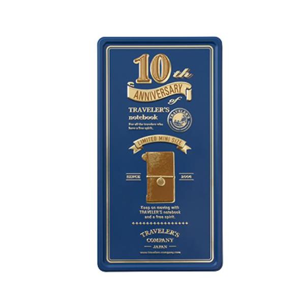 デザインフィル 限定 トラベラーズノートミニ 10周年 缶セット キャメル 15197006