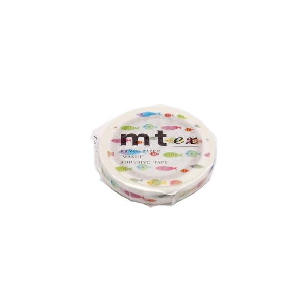 カモ井加工紙 mt ex おさかなライン 幅7mm×7m巻 マスキングテープ MTEX1P178