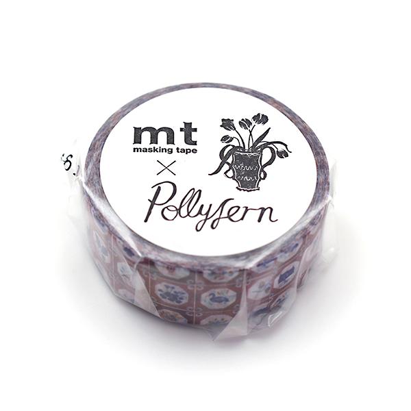 カモ井加工紙 マスキングテープ mt アーティスト Polly Fern Tile (幅15mm×長さ5m)  MTPOLL03