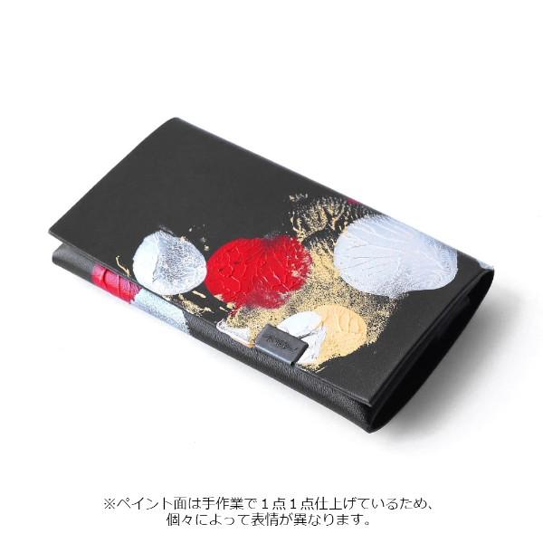 所作 Shosa カードケース 限定シリーズ ハンドペイント金魚×ブラック