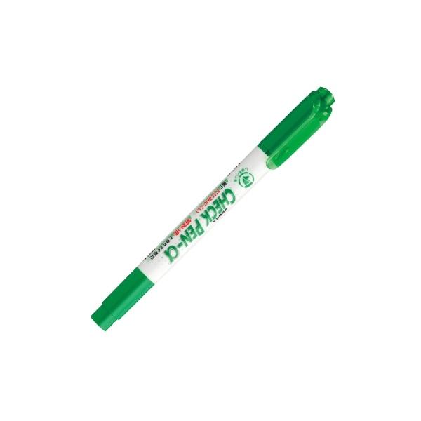 【まとめ買い10本セット】　ゼブラ チェックペン アルファ 水性マーカー 緑 WYT20-G