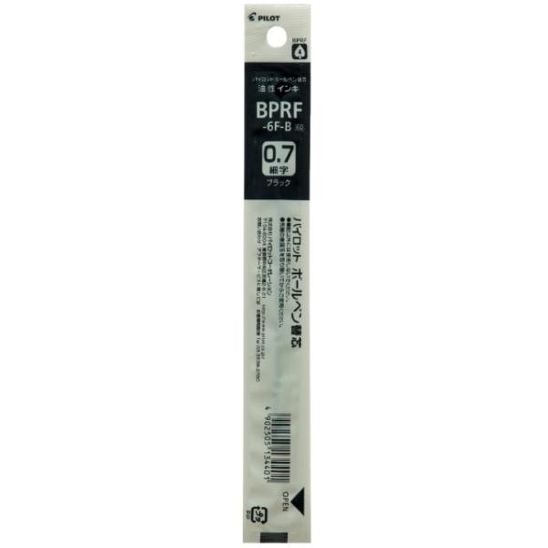 【まとめ買い】パイロット 油性ボールペン替芯 0.7mm 細字 ブラック BPRF-6F-B × 10本