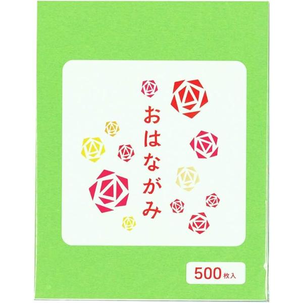 エヒメ紙工 工作用紙 お花紙 緑 500枚入り EOH-G500