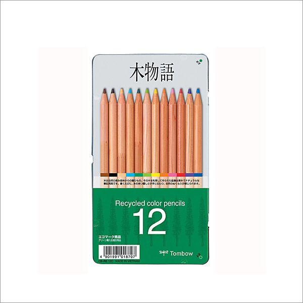 Amazon | トンボ鉛筆 色鉛筆 12色 S木物語 (ナチュラルな木目の