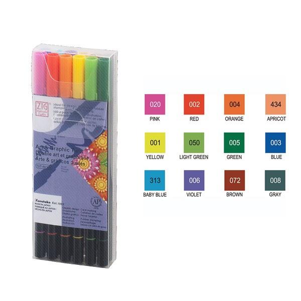 ZIG ART &amp; GRAPHIC TWIN / BASICE12V 12FZbg | J[y }[J[  [։