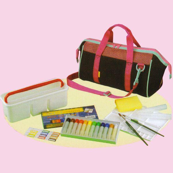 呉竹(クレタケ) 水彩セット 水彩絵の具セット ブラック×ピンク/ メール