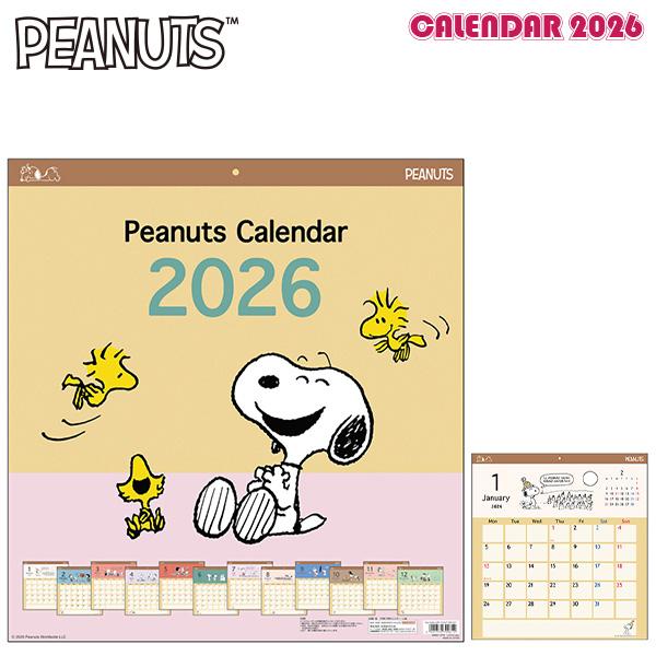 送料無料】サンスター ウォールカレンダースクエア スヌーピー