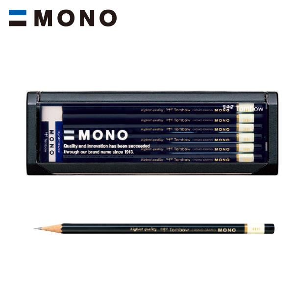トンボ鉛筆 MONO モノ 高級鉛筆 六角軸 H / 2H 4H F HB B 2B 4B 5B 6B