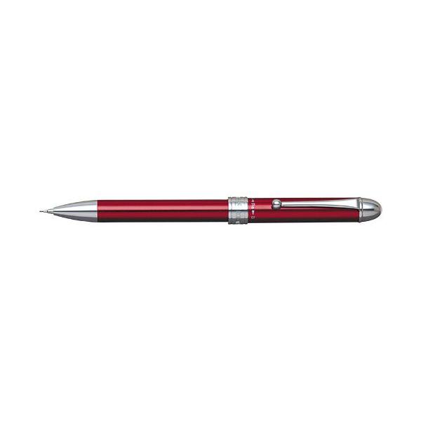 プラチナ萬年筆 DOUBLE 3 ACTION シャープペンシル0.5＋油性ボールペン黒＋赤 エンジ MWB-1000C#70
