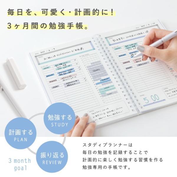 ����͏o�� �X�^�f�B�v�����i�[ �f�C���[ A5�ό` �����O�m�[�g STUDY PLANNER �������Ή� ���i�摜1