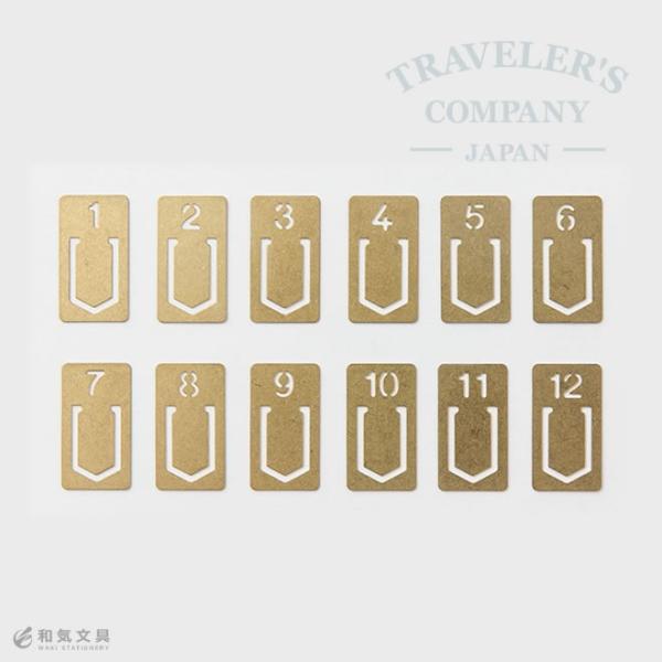 トラベラーズカンパニー ブラス クリップ ナンバー柄 あすつく対応●仕様・本体サイズ：H31×W17mm（12個入り）・パッケージサイズ：H105×W200×D3mm・PP袋入り[tag:トラベラーズカンパニー][tag:クリップ][tag...