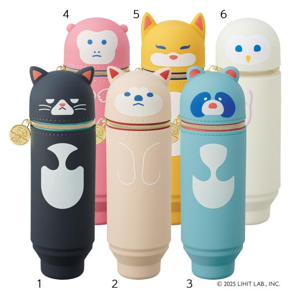 LIHITLAB.　A-8812　スタンドペンケース　＜PuniLabo＞　喫茶プニラボ　限定オリジナルキャラクター