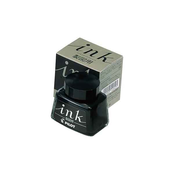 パイロット　INK-30-DR　インキ製図用　PILOT　水性顔料　30ml　ブラック