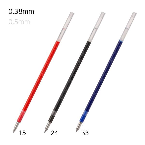 三菱鉛筆　UMRML38S　ゲルインクボールペン替芯　ユニボール＜uni-ball one＞　0.38mm　多色用