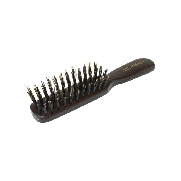 ブラシの平野 ヘアブラシ E-8 手植え 天然毛 天然木 猪毛 獣毛