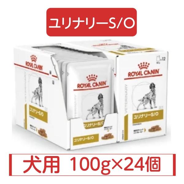 ロイヤルカナン 犬用 ユリナリー S/O パウチ ウエット 100g × 24個 療法食