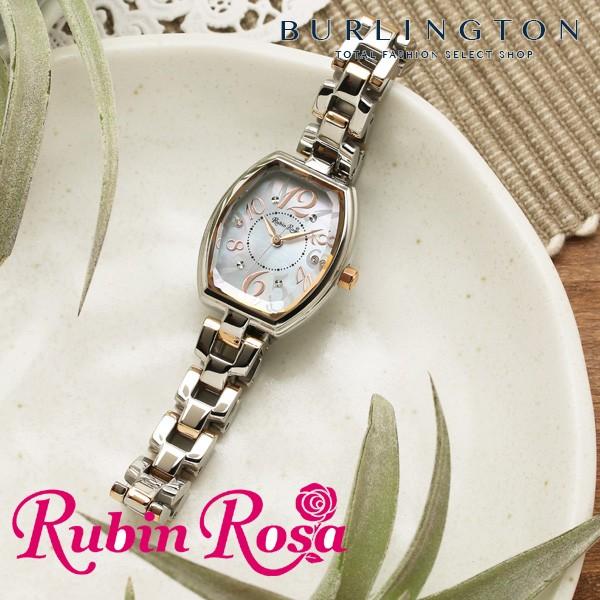 ルビンローザ 腕時計 レディース ソーラー ウォッチ Rubinrosa R018soltwh シェル文字盤 シルバー スワロフスキー クリスタル Burlington 通販 Yahoo ショッピング