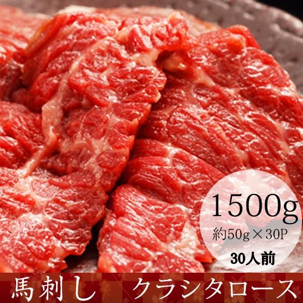馬刺し 熊本 クラシタロース 1.5kg 産地直送 50ｇ×30パック 約30人前 おつまみセット 肉 晩酌
