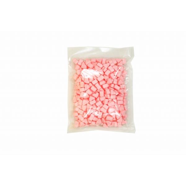 かわいいハート型のストロベリー(いちご)味のミニマシュマロです。お菓子作りや飲み物のトッピングにおすすめです。1個あたりのサイズは15mm×20mm、約0.7gです。商品名　：ミニハートマシュマロ・ピンク原材料名：モルトシロップ、砂糖、ゼラ...