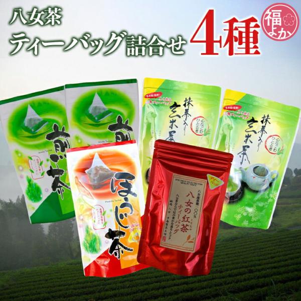八女茶 ティーバッグ詰合せ 100袋 中島製茶本舗 手軽 九州 福岡 お