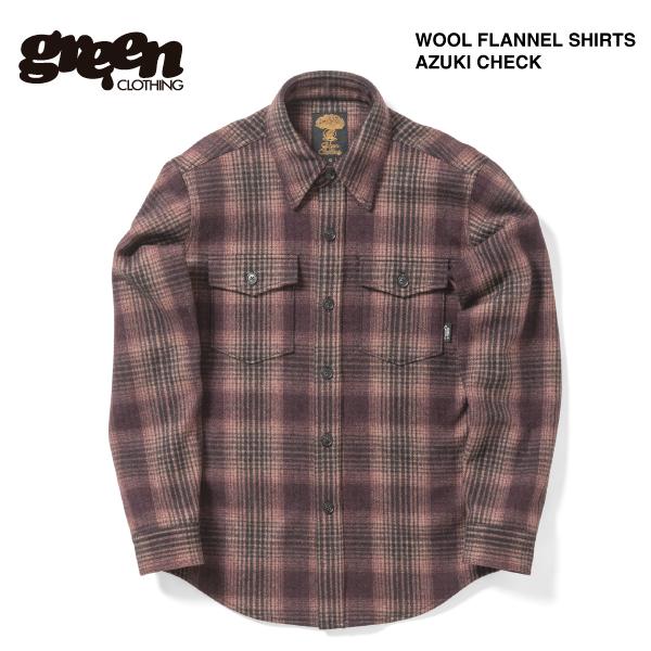 GreenClothing グリーンクロージング ネルシャツ チェック GREENCLOTHING（グリーンクロージング） green clothing Wool Flannel