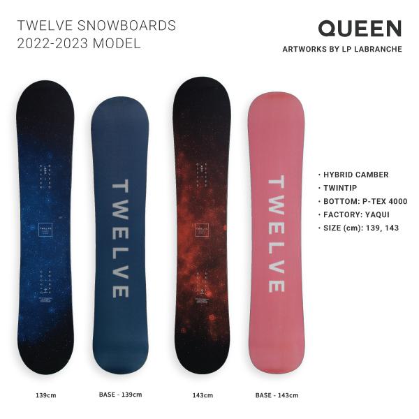 twelve TWELVE 12 snowboards QUEEN twintip hybrid camber 2022 twelve TWELVE 12 snowboards QUEEN twintip hybrid camber 2022