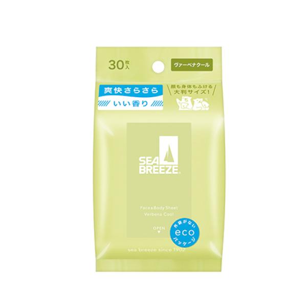 拭いた瞬間、すっきり爽快リフレッシュ！１枚で顔も身体も全身拭ける大判サイズのフェイス＆ボディシート