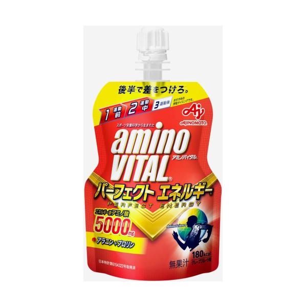 アミノ酸と糖質を含んだ小容量のゼリー状エネルギー補給食品です。
