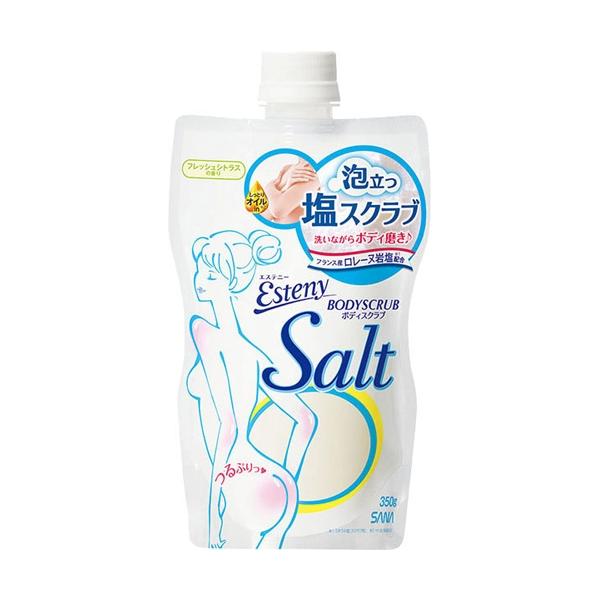 ガサガサ・ザラザラ肌をつるっぷり肌にしてくれるふわふわ泡立つ塩スクラブです。